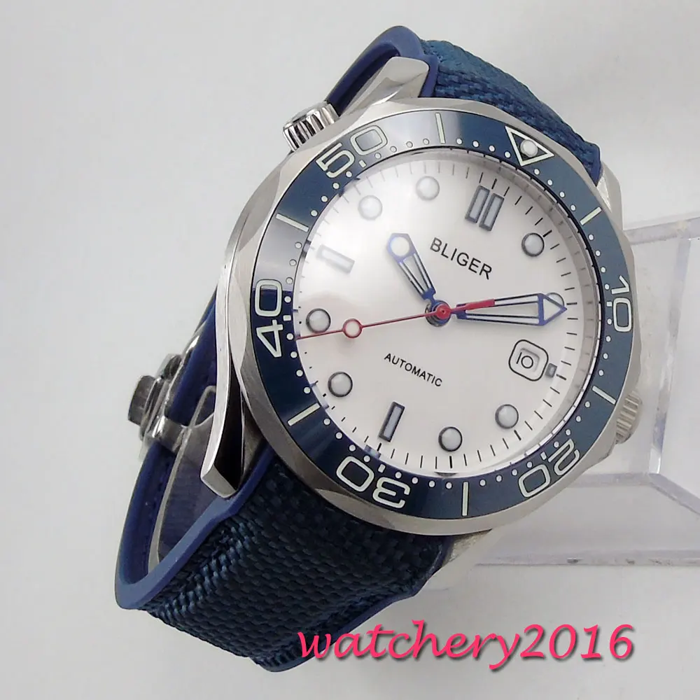 

Bliger Brand Wristwatches Fashion New Arrival 2019 Casual Men Watches High Quality White Dial Automatic watch