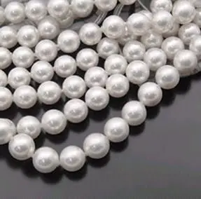 

8mm natural sea shell pearl beads jewelry white round pearls beads for necklace bracelet jewelry 45pcs per string