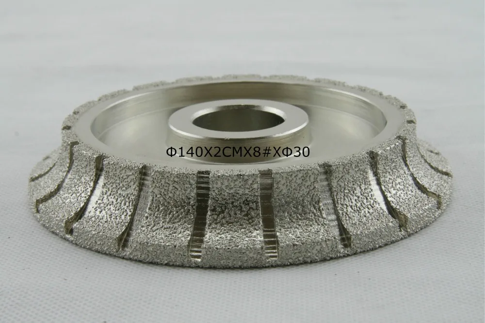 D140 * 30mmHole 20 мм Толщина 8 # алмаз вакуумной пайки профильные колеса. Гранитные