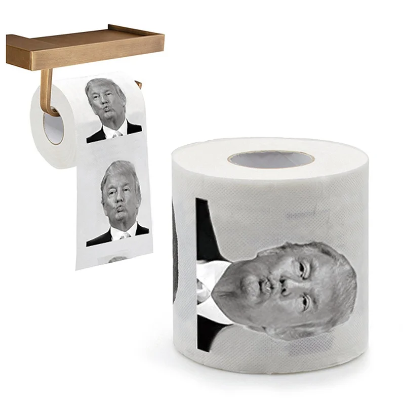 

New Funny Toilet Paper Hillary Clinton Donald Trump Humour Toilet Paper Roll Novelty Funny Kiss Gift Prank Joke