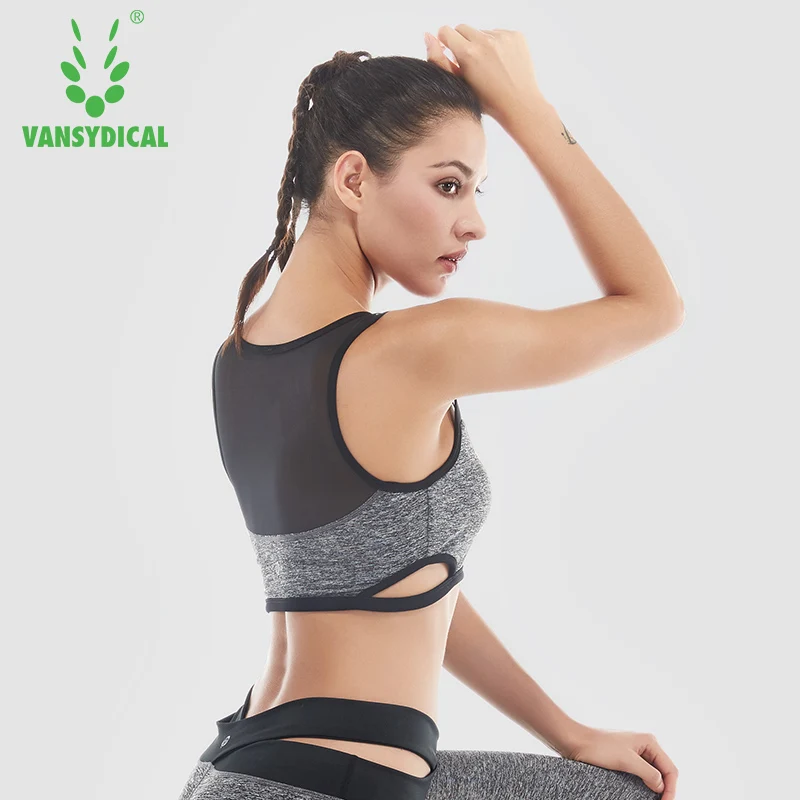 Vansydical Спортивное нижнее белье для женщин бег ударопрочный фитнес Йога сбор
