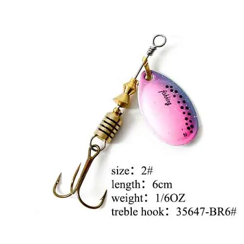 FISH KING 3,5 4,5 6,5 9,5 14 г жесткая приманка, Искусственные воблеры для троллинга, металлическая рыболовная блесна для спиннинга, ложка, форель для щуки - Цвет: pink blue 2