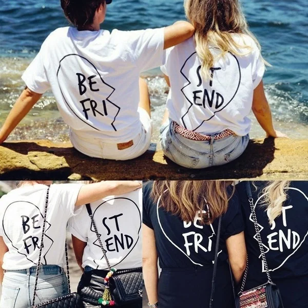 ladies New Women Tops Letter Best Friends T shirts Short Sleeve Loose Tee Shirt Plus Size Cotton T-shirt ladies New Women Tops Letter Best Friends T shirts Short Sleeve Loose Tee Shirt Plus Size Cotton T-shirt