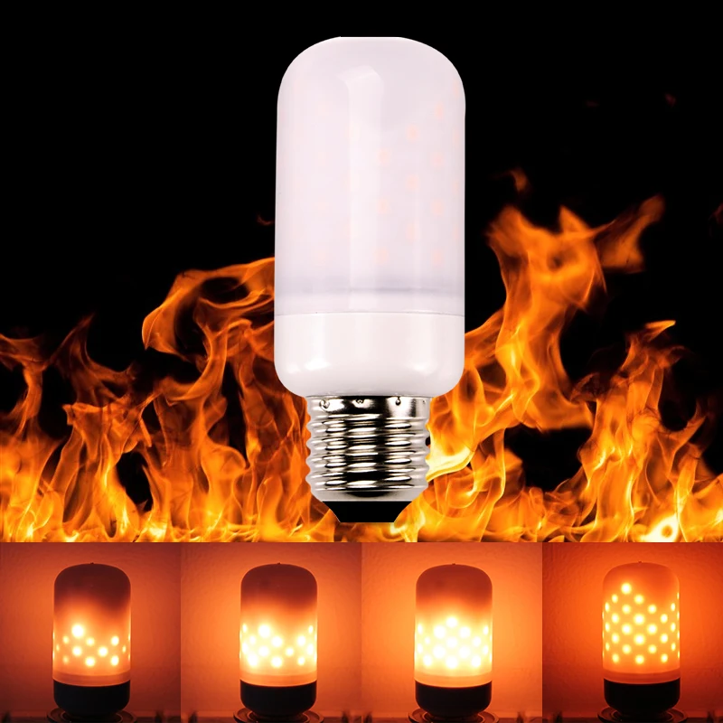 Светодиодная лампа с эффектом пламени E27 E26 E14 5 Вт SMD2835 110 В 220 В|e14 led lamp|light bulbled lamp |