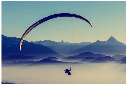 

paragliding sky flight sport Art Wall Decor Silk Print Poster