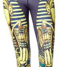 Женские древний египетский фараон леггинсы для фитнеса быстросохнущие брюки до середины икры