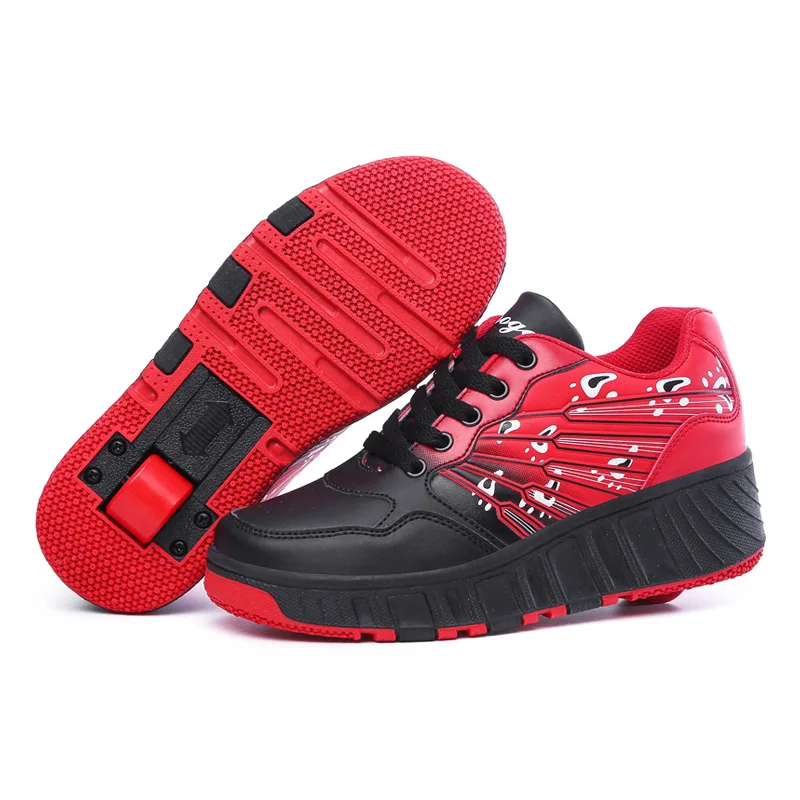 new leather kids sneakers adults roller shoes boys girls sneakers ab000268b