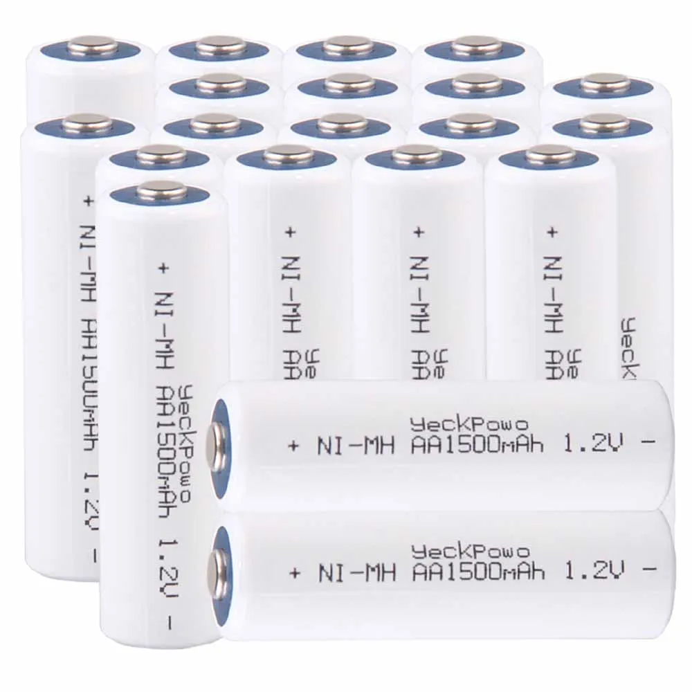 Lowest price 20 piece AA battery 1.2v batteries rechargeable 1500mAh