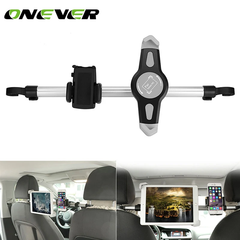 

Onever Universal Aluminum Tablet Car Holder Car Back Seat Tablet Car Mount Stand Stents For iPad Mini 2 3 4 Air 2 For Samsung