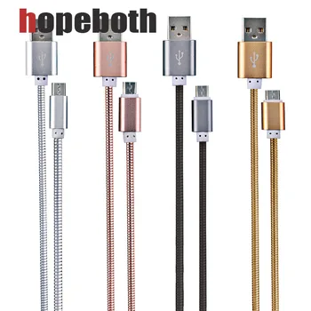 

Luxury Micro USB Cable For Samsung MicroUSB Fast Type C Zinc Alloy All Metal Phone Cables For iPhone5 6 7 8 X 10pcs/lot