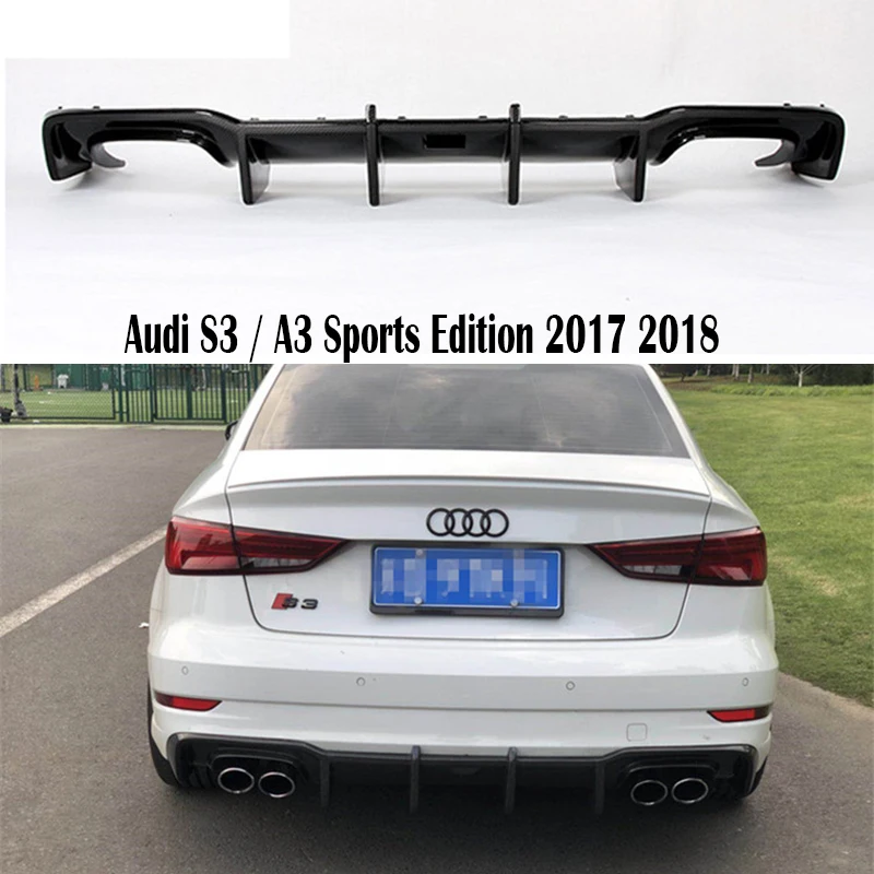 JIOYNG For Audi S3 / A3 Sports Edition 2017 2018 Rear Lip Spoiler