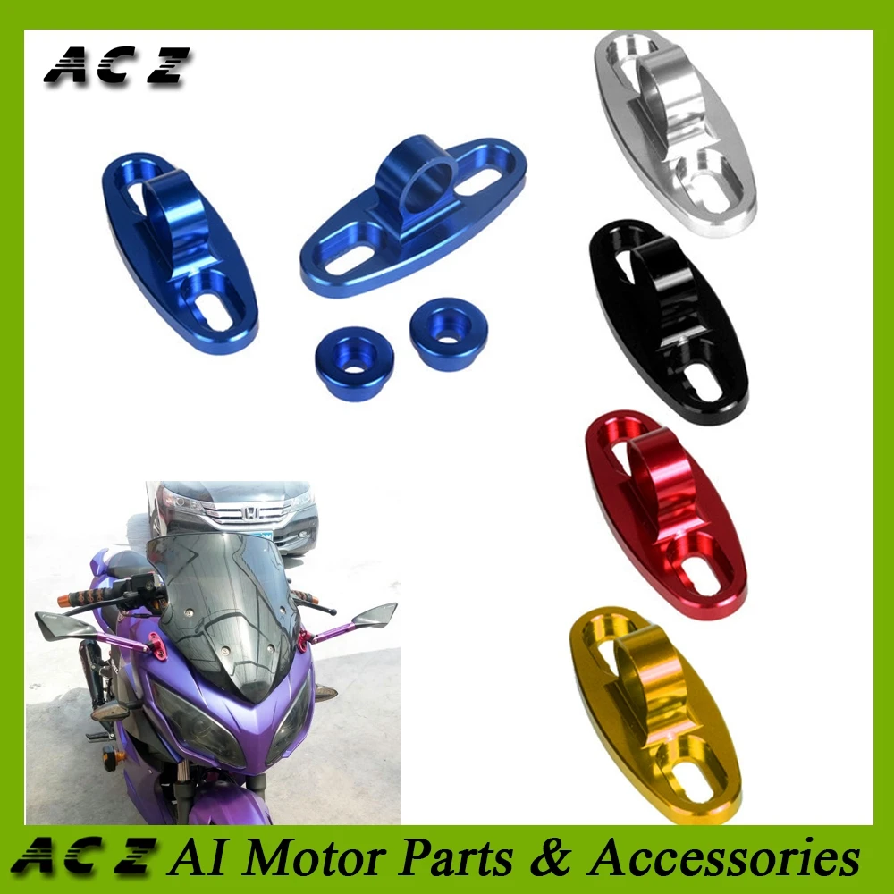 

ACZ Motorcycle CNC Rearview Mirror Holder Adapters Mounts Assembly Ware Modified Universal For Yamaha Honda Suzuki Kawasaki