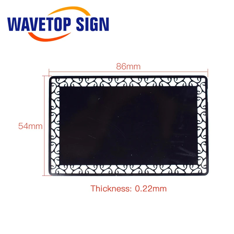 WaveTopSign 100 шт./лот визитные карточки многоцветный алюминиевый сплав металлический лист тестовый материал для лазерной маркировки машины