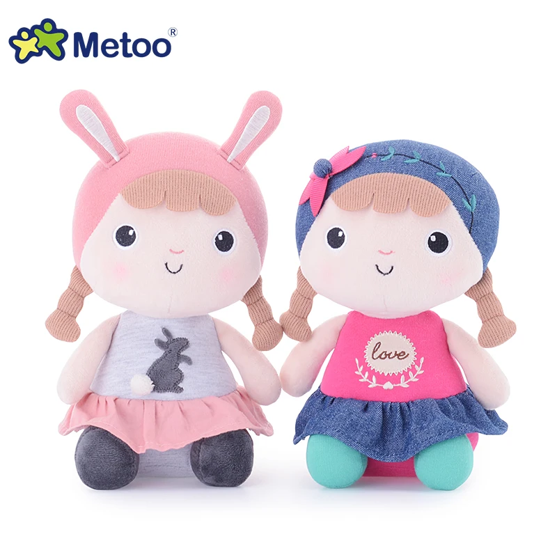 Metoo pretty girl baby plush toys Kawaii baby appease stuffed doll cute kids toys for children girl birthday gift 22cm