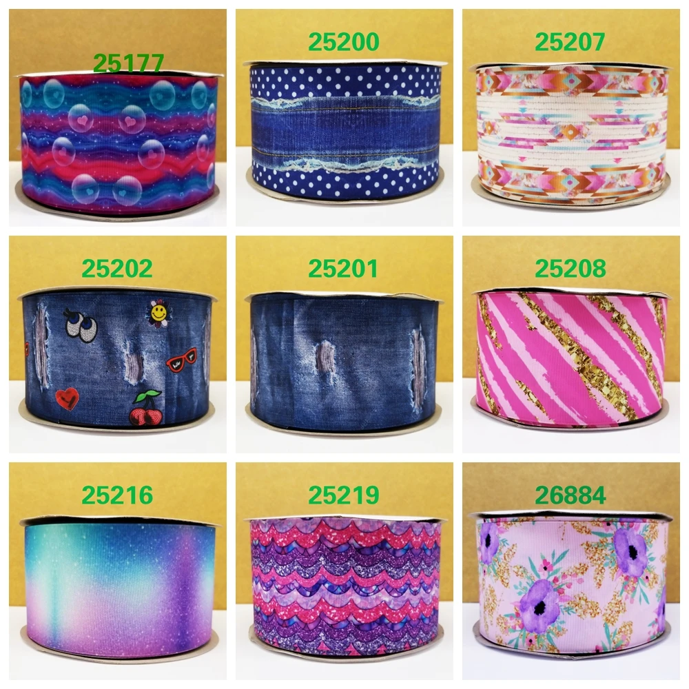 

Free shipping 2019 new arrival 50yards cartoon printed grosgrain ribbons 25201