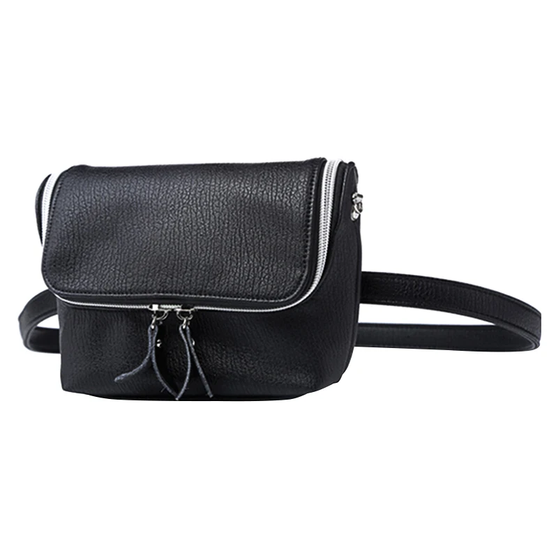 Mihaivina женская кожаная сумка для васита маленькая сумка для хранения хип-пакет кнопочный телефон Сумки дорожные поясные сумки оптом - Цвет: black