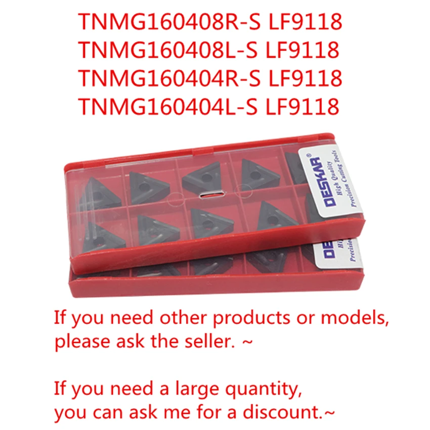 

DESKAR TNMG160408R-S TNMG160408L-S TNMG160404R-S TNMG160404L-S LF9118, карбидные вставки для стали