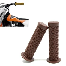 Универсальный резиновый руль для мотоцикла ручки винтажные мото велосипед ямы ручки бар ручки для Kawasaki Honda BMW кафе, Рейсер, чоппер