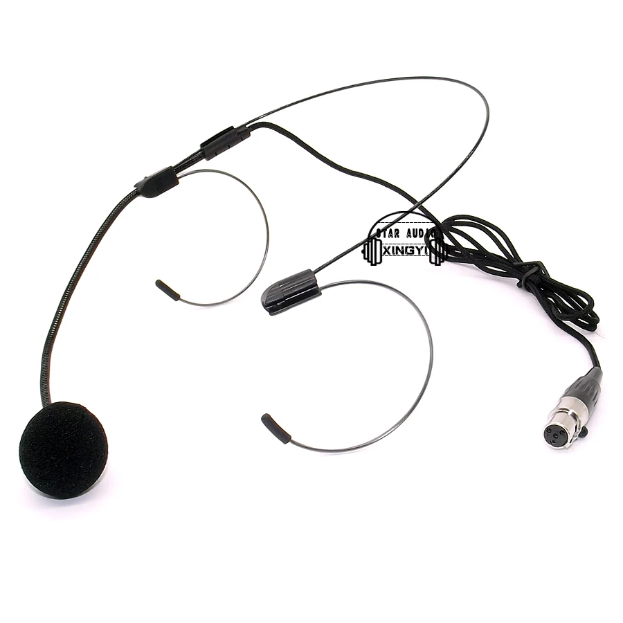 مصغرة XLR 4 دبابيس TA4F موصل مزدوج Earhook هيئة التصنيع العسكري المكثف ميكروفون سماعة الرأس من Shure نظام لاسلكي Beltpack الارسال T1