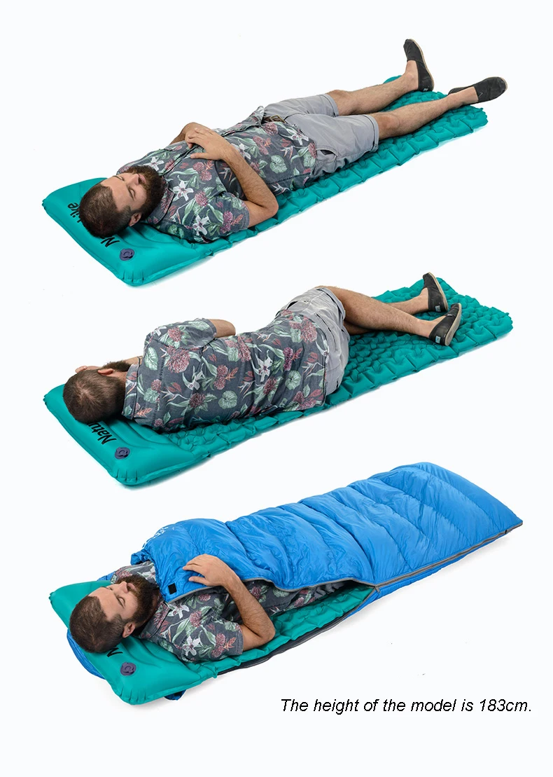 NatureHike сверхлегкий спальный коврик легкий удобный плавящийся легко надувать и сдувать ТПУ надувной матрас с подушкой