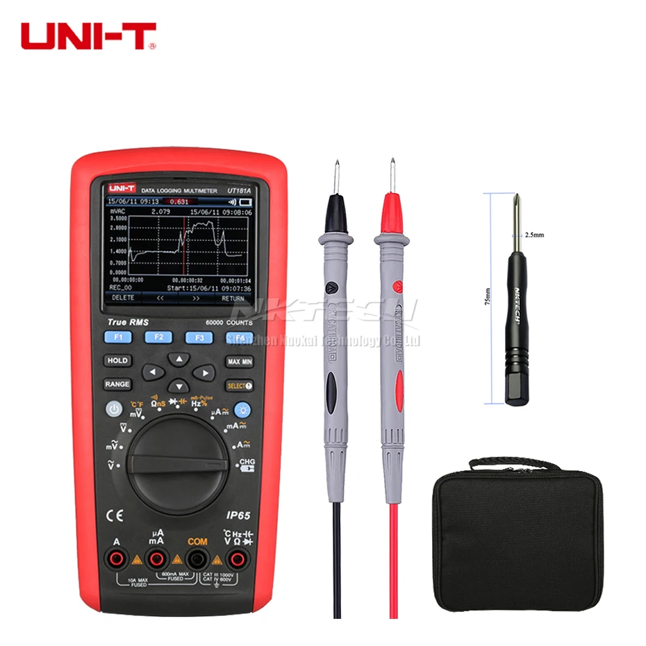 Цифровой мультиметр UT181A цифровой с передачей данных RMS USB/Bluetooth двойным