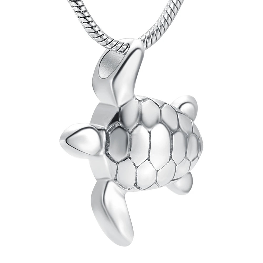 

LKJ9949 Screw Turtle Pendant Hold Ashes Keepsake Loss of Pet Cremation Necklace Stainless Steel Keepsake Jewelry