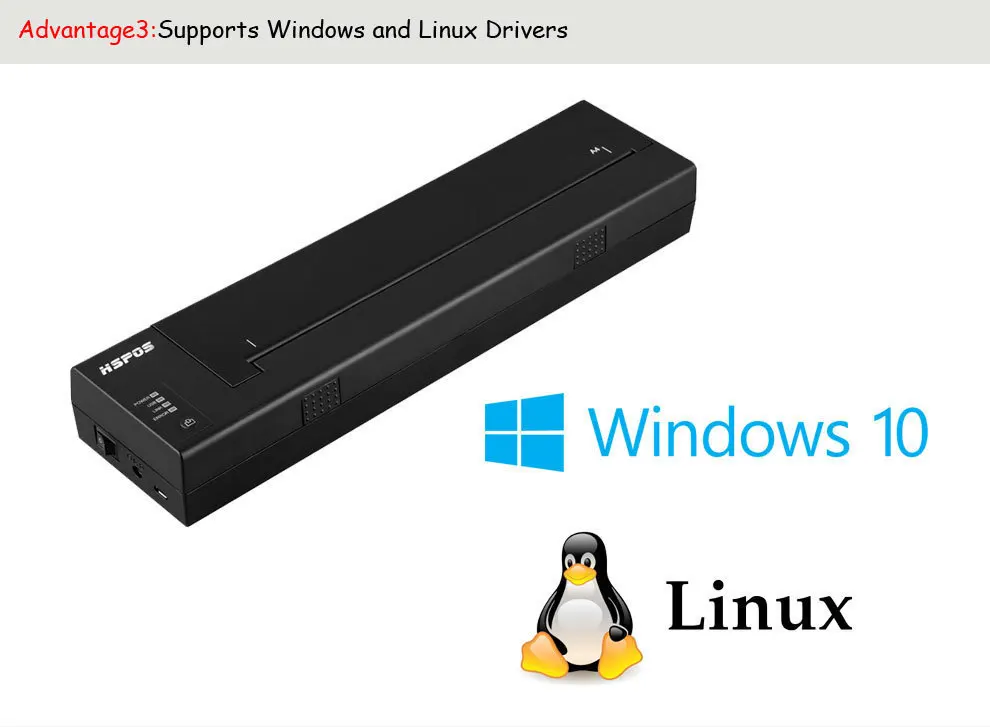 Новейший тепловой мобильный портативный A4 USB принтер Поддержка всех Windows и Linux драйвер 210 мм Максимальная ширина бумаги для печати файлов