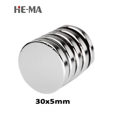 5pcs 30x5mm Disc 30mmx5mm Neodymium Magnets N35 Super Strong Rare Earth Fridge Permanet Magnet Small Round Search Magnet 5pcs 30x5mm Disc 30mmx5mm Neodymium Magnets N35 Super Strong Rare Earth Fridge Permanet Magnet Small Round Search Magnet