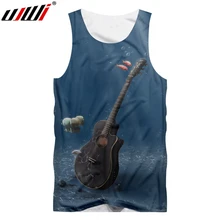 UJWI человек панк Рок танк Топ 3D печатных забавная морская Гитара Большой размер Harajuku Мужская