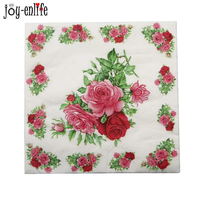 Online Shop 20pcs/bag Paper Napkin Rose Flower servilletas decoupage ... Online Shop 20pcs/bag Paper Napkin Rose Flower servilletas decoupage ...
