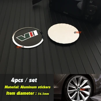 

4PCS Car-styling For Skod VRS VOctavia Fabia Yeti Styling Accessory 56mm Aluminium Car Wheel Hub Center Caps Emblem Stickers