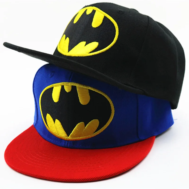 2017 New Children Cartoon Batman Flat Along Snapback Adjustable Kids