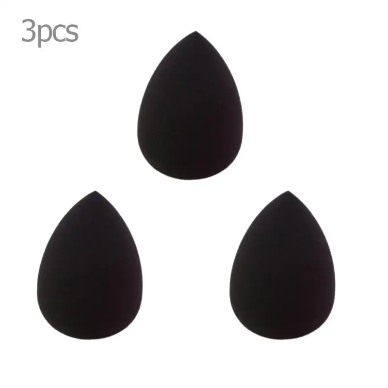 3pcs 3 шт. флуоресцентная форма капли воды Косметическая слоеная гладкая губка спонж для пудры и основы инструменты для макияжа красоты - Цвет: 3pcs
