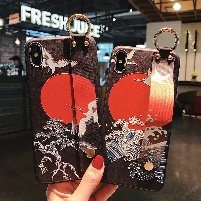

Wrist Strap Case for Huawei Mate 20 Pro P20 Lite Pro Nova 4 3 3i P Smart Plus Y9 Y7 Pro 2019 Honor 10 7A 9 Case Retro Cover Euti