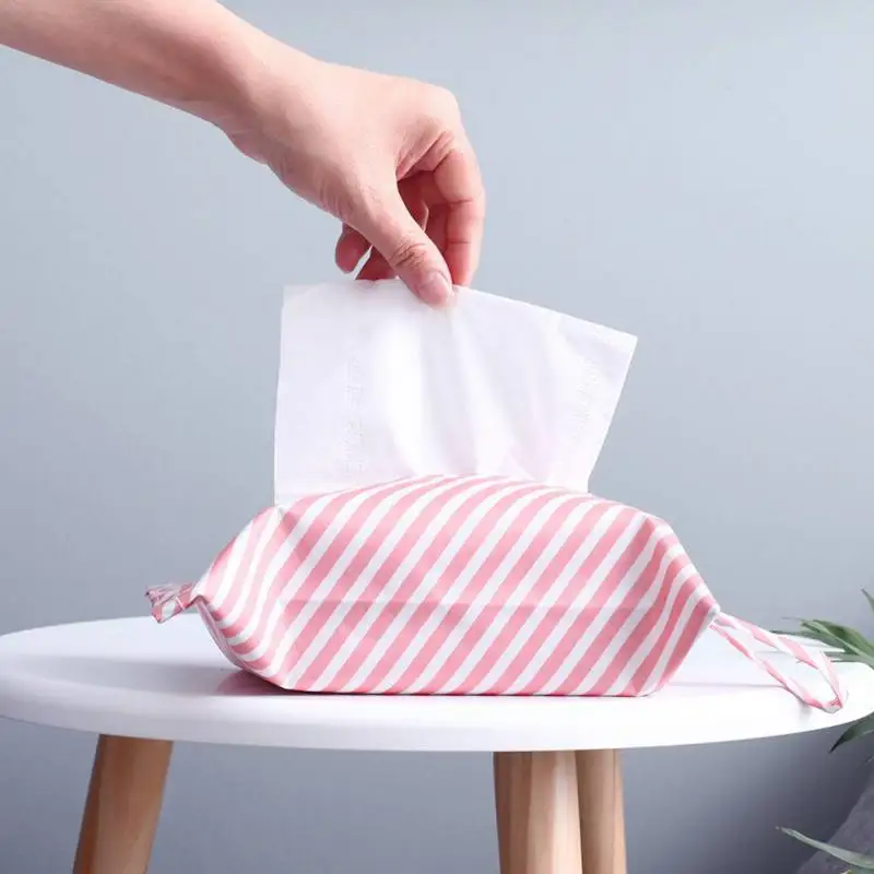 

Hanging Tissue Box Cover Wall Paper Bag Paper Napkin Paper Towel Container Case Bag Cotton And Linen Paper Holder Decoration New