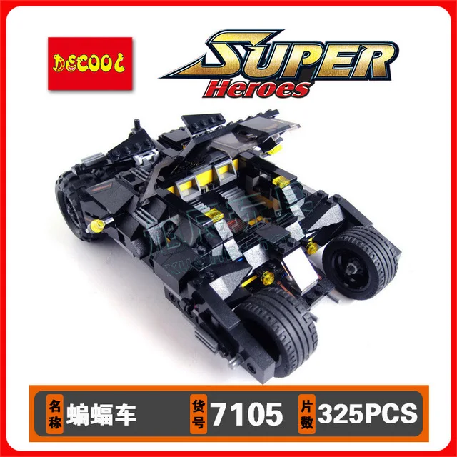 

325pcs Superhero Batman Clown DIY minifigures building blocks compatible Legoings marveleds Bat chariot children educational bui