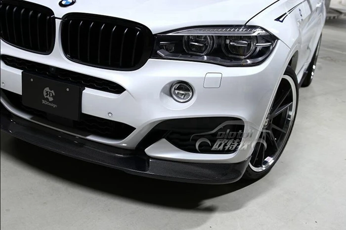3D стиль автомобиля Стайлинг углеродное волокно поверхность передний губы бампер спойлер для BMW F16 X6 M-Tech M Спортивная посылка