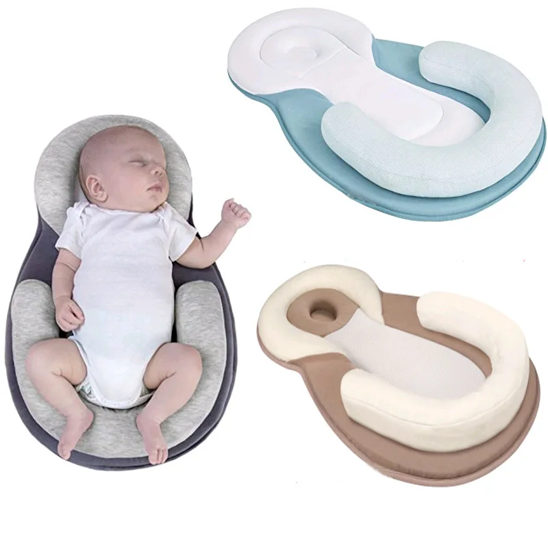 Newborn-Organic-Cotton-Baby-Protection-Pillow-Baby-Sleeping-Pad-with-Nursing-Pillows-Anti-rollover-Mattress-Pad