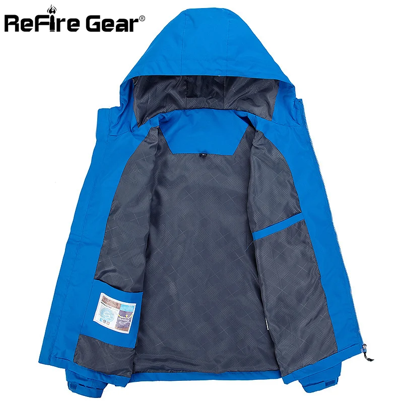 Мужская тактическая куртка ReFire Gear водонепроницаемая с капюшоном на весну и осень