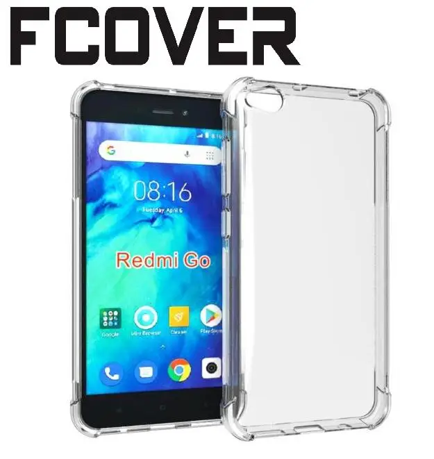 

For Xiaomi Redmi Go Case+Tempered Glass Transparent Soft Clear Shell TPU Gel Skin Rubber Silicon Phone Cover