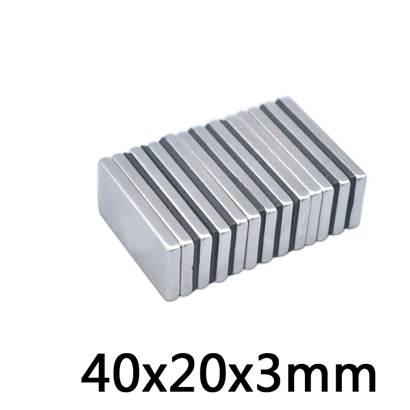 

2pcs/lot Magnet 40x20x3 mm N35 Strong Square NdFeB Rare Earth Magnet 40*20*3 mm Neodymium Magnets 40mm x 20mm x 3mm
