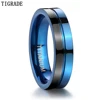 Tigrade Black Blue Titanium Ring 5mm 7mm Men Women Engagement Anel Masculino Rings For Male Wedding bague Anillos Hombre 2