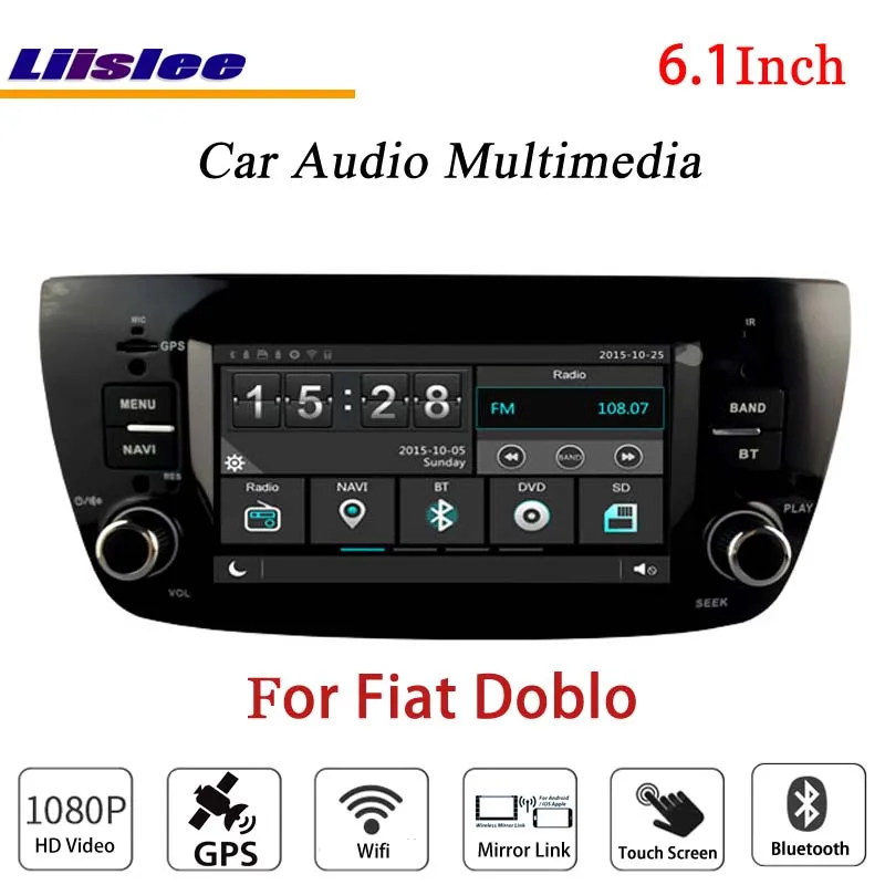 Discount Liislee For Fiat Doblo 2016 Stereo Radio Audio CD DVD Player Bluetooth GPS MAP NAV Navigation 1080P System Original NAVI Design 1