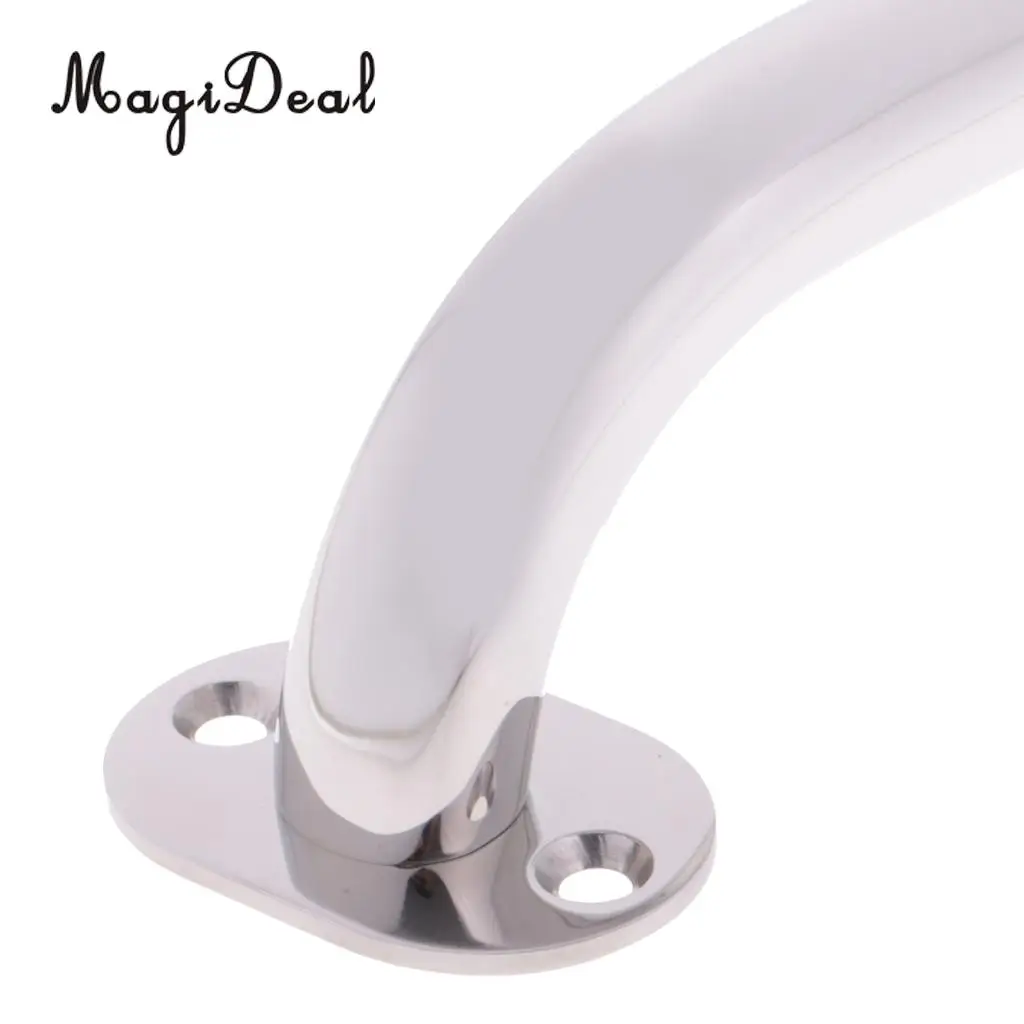 Marine Durable 4 Pieces Kayak Canoe Boat Door Hatch Grab Handle Handrail 9` Oval Base Marine 316 Stainless Steel Hand Rails