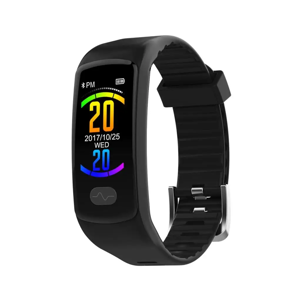 

Smart Bracelet Wristband Sport Watch Heat Rate Sleep Blood Pressure Monitor Pedometer Push Message Color LCD Fitness Tracker