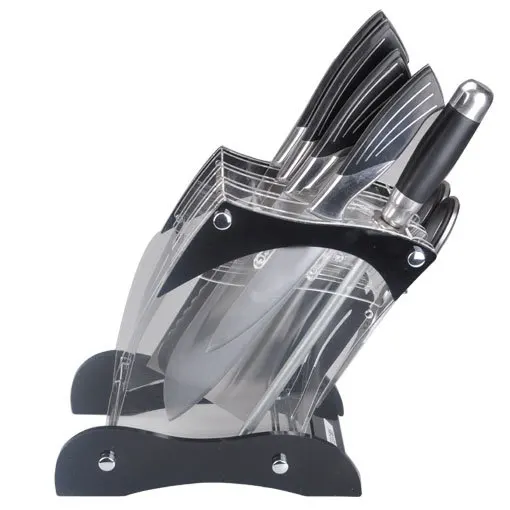 Beautiful acrylic kitchen organic glass knife holder, kitchen knife
