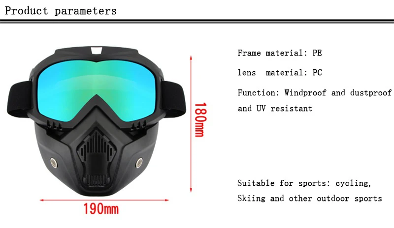 Dust Proof Face Shield MTB Bicycle Goggle Masks PM 2.5 Pollution Cycling Full Face Mask with Anti UV Glasses Outdoor Ski Goggles AliExpress 18