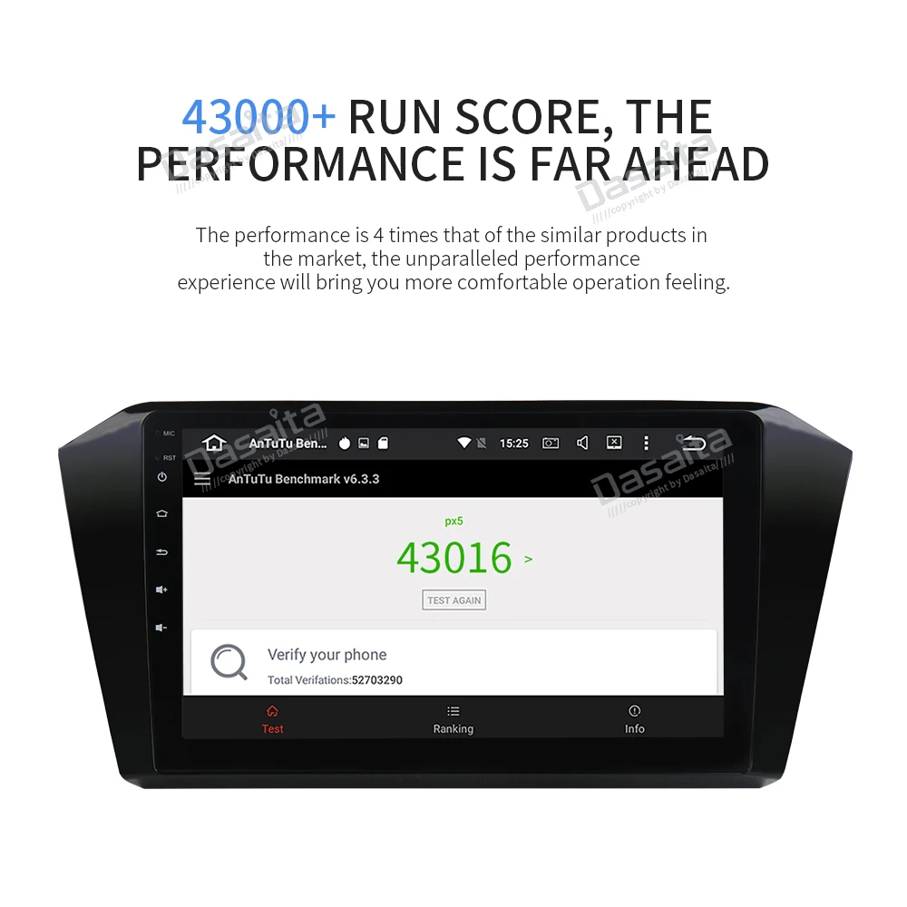Sale Dasaita 10.2" Android 9.0 Car GPS Radio Player for VW Passat 2017 with Octa Core 4GB+32GB Auto Stereo Multimedia 16