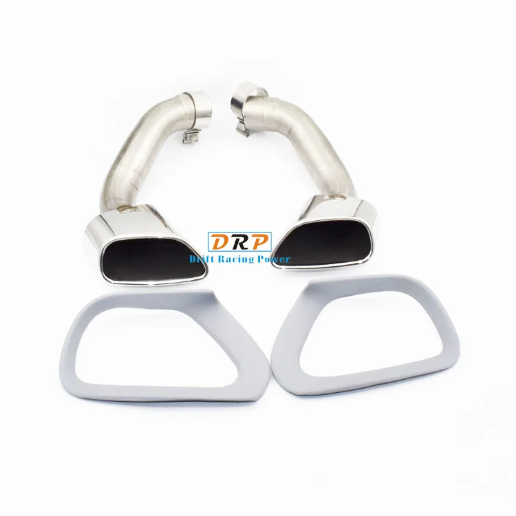 

one pair of Modified Car Rear Stainless Steel Square Mouth Exhaust Muffler Tips with covers fit for 2008-2013 BMW X5 E70
