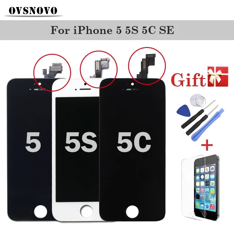 LCD Touch Display Digitizer For IPhone 5 5s 5c SE Screen Replacement Assembly Mobile Phone LCDs